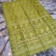 Olive Pure Tussar By Tussar Handloom Sari With Blouse Piece