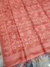 Orange Salmon Pure Tussar By Tussar Handloom Sari With Blouse Piece