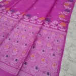 Handloom Pure Gachi Tussar Dhakai Jamdani Saree with Blouse Piece