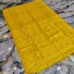 Sunflower Yellow Pure Tussar By Tussar Handloom Sari With Blouse Piece