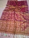 Exclusive Dual Tone Buti Tissue Sari With Blouse Piece