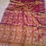 Exclusive Dual Tone Buti Tissue Sari With Blouse Piece