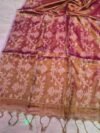 Exclusive Dual Tone Buti Tissue Sari With Blouse Piece