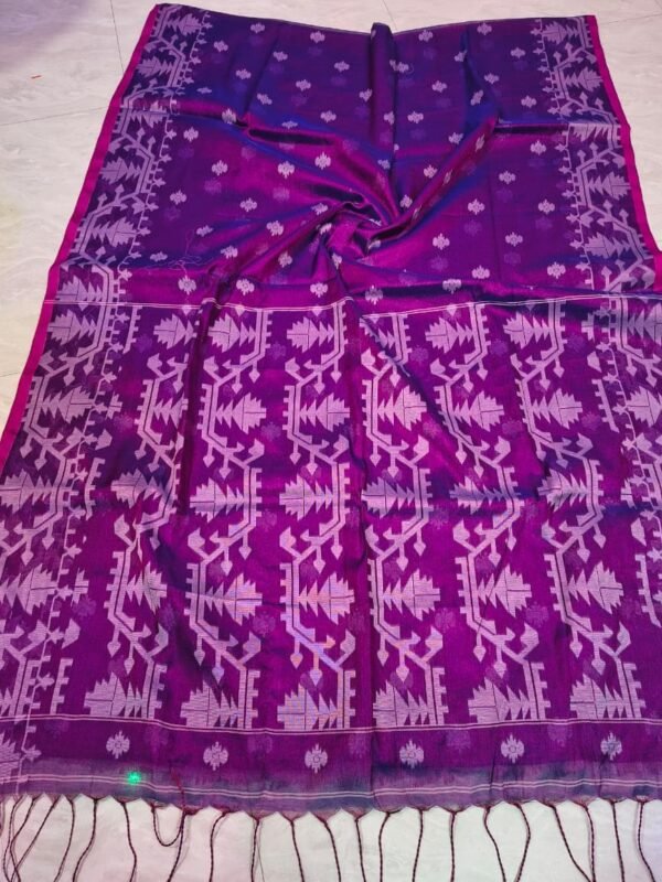 Exclusive Dual Tone Buti Tissue Sari With Blouse Piece