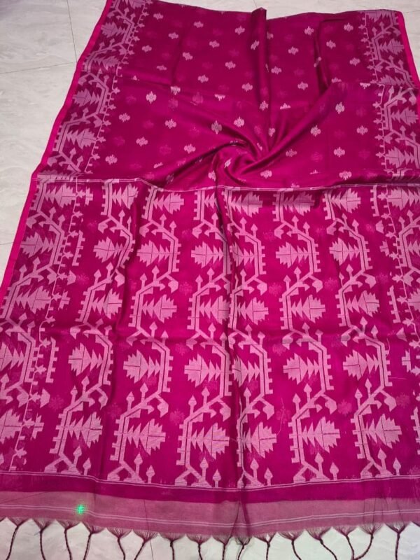 Exclusive Dual Tone Buti Tissue Sari With Blouse Piece