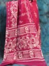 Bright Maroon Soft Mulmul Cotton Saree