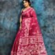 Bright Maroon Soft Mulmul Cotton Saree