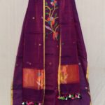 Exclusive Joba Grape Purple Handloom Unstitched 2 Piece Jamdani Suit Piece