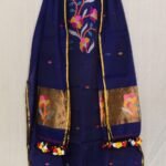 Exclusive Joba Navy Blue Handloom Unstitched 2 Piece Jamdani Suit Piece