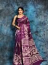 Grape Purple Soft Mulmul Cotton Saree