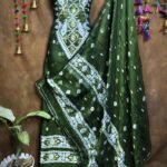 Loket Dark Green Unstitched 2 Piece Jamdani Suit Set