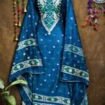 Loket Fun Blue Unstitched 2 Piece Jamdani Suit Set