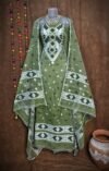 Loket Green Grey Unstitched 2 Piece Jamdani Suit Set