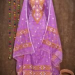 Loket Lavender Pink Unstitched 2 Piece Jamdani Suit Set