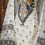 Loket Off White Unstitched 2 Piece Jamdani Suit Set