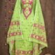 Loket Pale Olive Green Unstitched 2 Piece Jamdani Suit Set