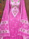 Loket Raspberry Pink Unstitched 2 Piece Jamdani Suit Set