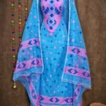 Loket Water Blue Unstitched 2 Piece Jamdani Suit Set