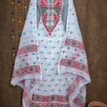 Loket White Unstitched 2 Piece Jamdani Suit Set