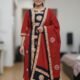 Red Soft Mom Batik Unstitched 3 Piece Suit Set