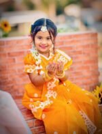 Dhakai Jamdani Sari with Blouse Piece - 3-7 Years for Baby