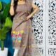 Unstitched Soft 2 Piece Jamdani Churidar - Light Coffee
