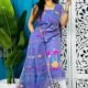 Unstitched Soft 2 Piece Jamdani Churidar - Lavender Blue