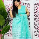 Jamdani 2 Piece Soft Unstitched Churidar Set - Aqua