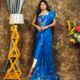 Jamdani 2 Piece Soft Unstitched Churidar Set - Blue