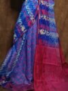 Hazar Buti Dhakai Jamdani Saree with Blouse Piece - Bluish