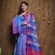 Hazar Buti Dhakai Jamdani Saree with Blouse Piece - Bluish