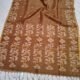 Exclusive Silk Linen Jamdani Sari with Blouse Piece - Coffee