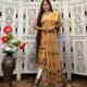 2 Piece Unstitched Soft Jamdani Churidar Set - Copper
