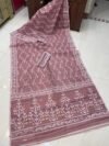 Shiuli Dhakai Jamdani Sari with Blouse Piece - Copper Rose