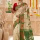 Sunflower Dhakai Jamdani Sari with Blouse Piece - Cream