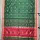 Maheshwari Design Dark Green Cotton Silk Handloom Saree with Blouse Piece