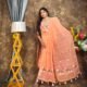 Jamdani 2 Piece Soft Unstitched Churidar Set - Dark Salmon