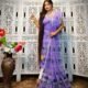 2 Piece Unstitched Soft Jamdani Churidar Set - Deep Lavender