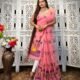 2 Piece Unstitched Soft Jamdani Churidar Set - Deep Rose