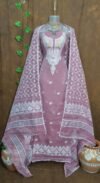 Jamdani 2 Piece Soft Unstitched Churidar Set - Dusky Purple