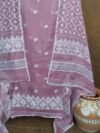 Jamdani 2 Piece Soft Unstitched Churidar Set - Dusky Purple