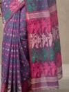 Ashtami Buti Dhakai Jamdani Sari with Blouse Piece - Dusty Purple