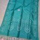 Pure Tussar By Tussar Handloom Sari With Blouse Piece - Greenish Blue