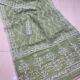 Shiuli Dhakai Jamdani Sari with Blouse Piece - Greenish Grey