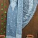Jamdani 2 Piece Soft Unstitched Churidar Set - Grey Blue