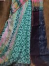 Hazar Buti Dhakai Jamdani Saree with Blouse Piece - Greyish Teal