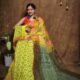 Hazar Buti Dhakai Jamdani Saree with Blouse Piece - Lemon Yellow