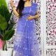 Jamdani 2 Piece Soft Unstitched Churidar Set - Moody Blue