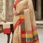Ashtami Buti Dhakai Jamdani Sari with Blouse Piece - Mushroom