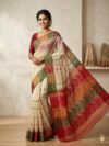 Ashtami Buti Dhakai Jamdani Sari with Blouse Piece - Mushroom